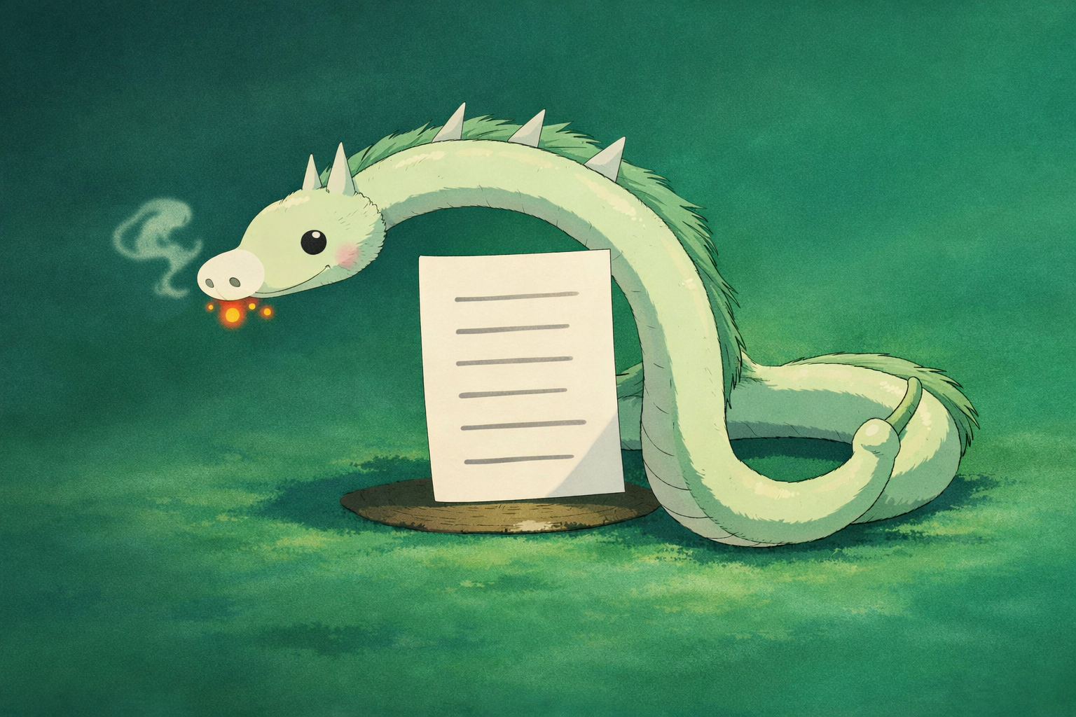 Dragon RAG banner with dragon wrapped around a document